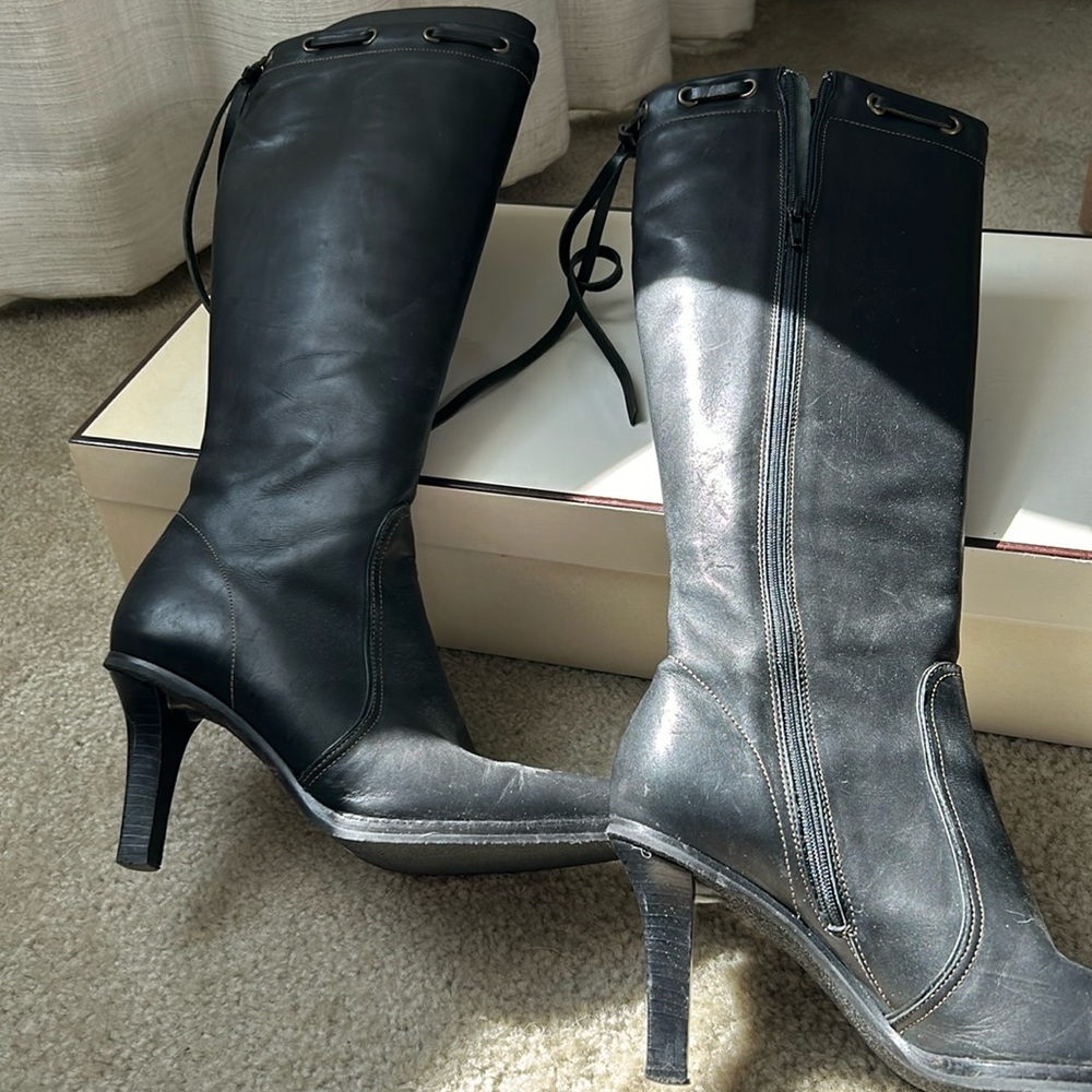 Coach leather boots
